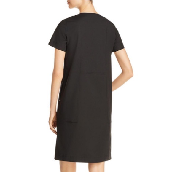 Lafayette 148 Black Short Sleeve Archie Zip Dress - Picture 2 of 7